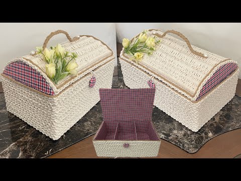 Diy Jewelry Box/ Diy Rope Organizer/ Recycling Shoes Box/ اعادة تدوير كرتون الحذاء