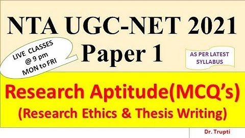 NTA UGC NET Paper 1 MCQ