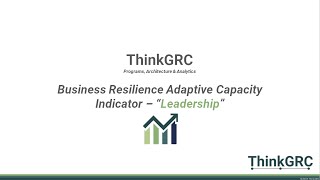(BRIT 14/22) ThinkGRC Business Resilience Leadership