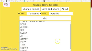 Random Name Selector for your class