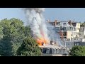 Пожар близ Матиньонского дворца в Париже