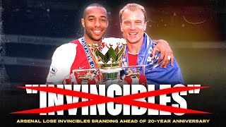 Arsenal lose "Invincibles" branding ahead of 20-year anniversary