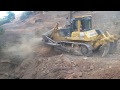 KOMATSU D85 EX dozer, Zor meslek dozer operatörlüğü, komatsu d85 ile yol nasıl yapılır.