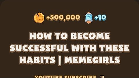 MemeFi New Video Code | How To Become Successful With THESE Habits | MemeGirls | MemeFi Video Code