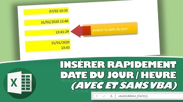 4 MÉTHODES POUR INSÉRER LA DATE DU JOUR RAPIDEMENT DANS UNE CELLULE SUR EXCEL (avec et sans VBA)