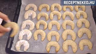 Töltetlen diós hókifli