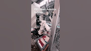 Robot detects a detail position and take it. Development mode, slow motion.