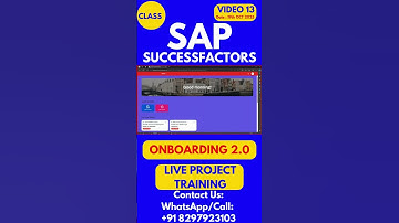 SAP SuccessFactors Onboarding 2 0 Training Online Class 13 19th Oct 2025 #sapsuccessfactorstraining