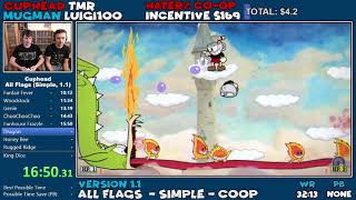 [World Record] Cuphead - All Flags Co-op Simple in 29:13 (version 1.1)