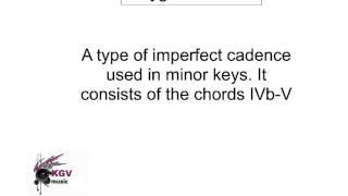 KGV College AS Music Terms 64 Phrygian Cadence