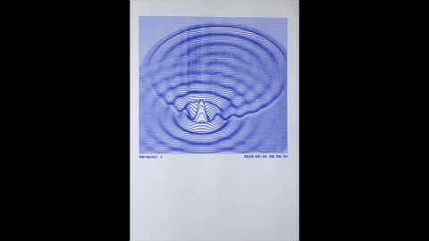 Scientific artwork "Wavepool 1" on my HP 7475a pen plotter