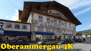 Oberammergau, Germany. Walking tour [4K].