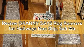 Full Review GRANNY SAYS Rug Runners for Hallways Non Slip, 2x6 Washable Runner Rug with Rubber Backing, S Update
