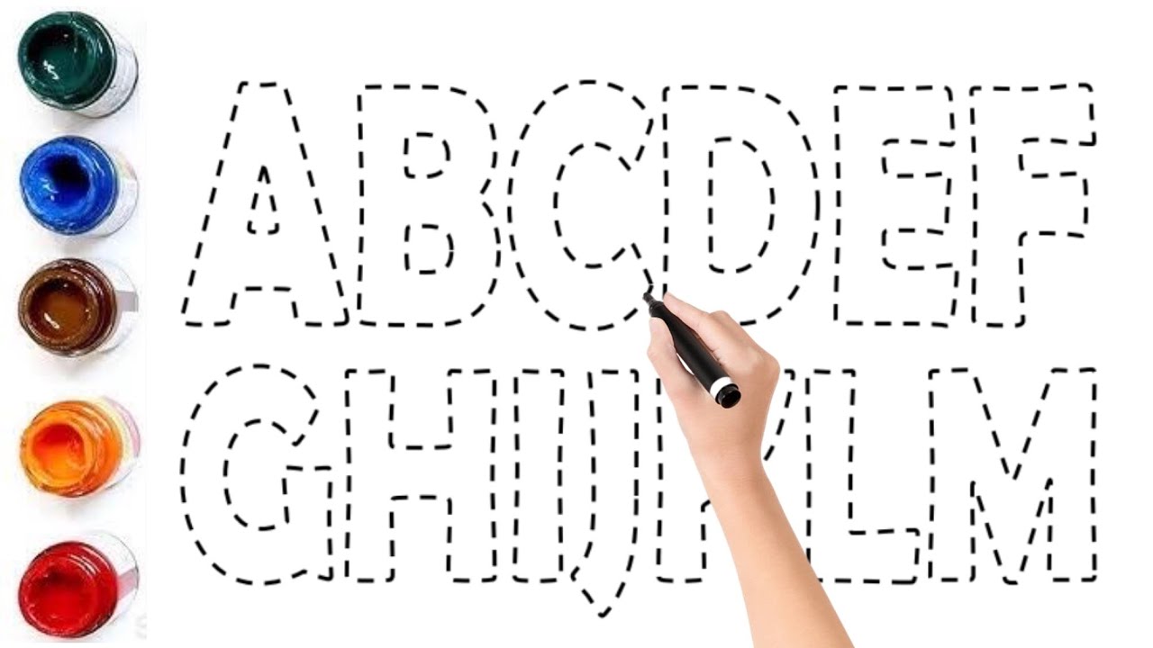 Kids Learn to Draw & Paint Alphabet A to Z | Easy Tracing and Coloring for Kids & Toddlers | ABCD 
