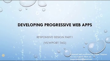 Responsive Web Design Part 1 - Viewport Tag