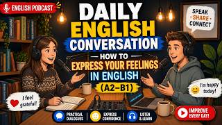 Daily English Conversation – How to Express Your Feelings in English A2–B1  English Podcast