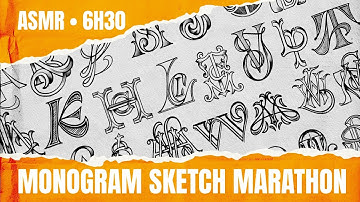 Handwriting 50 Monograms in Real Time (Procreate ASMR)