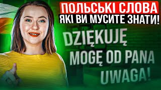 ПОЛЬСЬКІ СЛОВА, які ви мусите знати. Частина №2. Урок польської мови