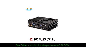 ⭐️ Fanless pc industrial with USB 3 0 Dual Gigabit Lan 4 COM HDMI Auto Boot Intel Celeron C1037U 1