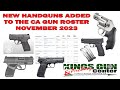New handguns coming to ca nov 2023 kings gun center tv with todd cotta