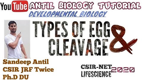 Types of Egg and Cleavage| Developmental biology| CSIR NET, GATE,ICMR,DBT JRF|