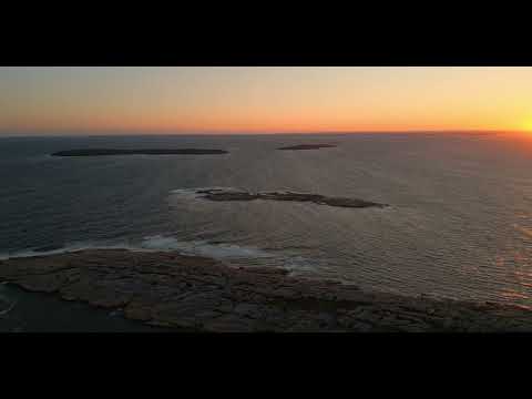 Hvaler sunset from DJI Mini 3 in strong wind