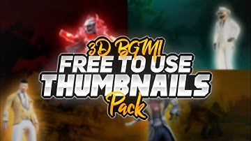 FREE TO USE 3D THUMBNAILS FOR BGMI MONTAGE | FREE TO USE BGMI THUMBNAIL PACK | THUMBNAIL PACK