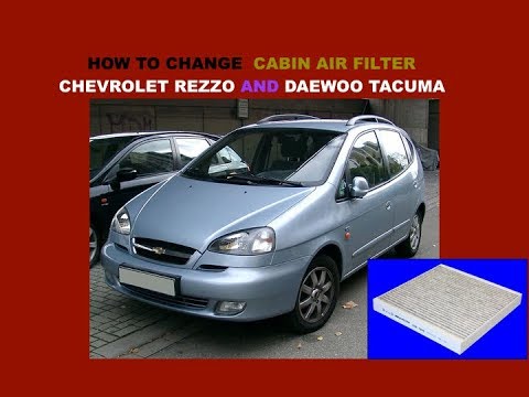 Chevrolet Rezzo Daewoo Tacuma How To Change Cabin Air Filter Youtube