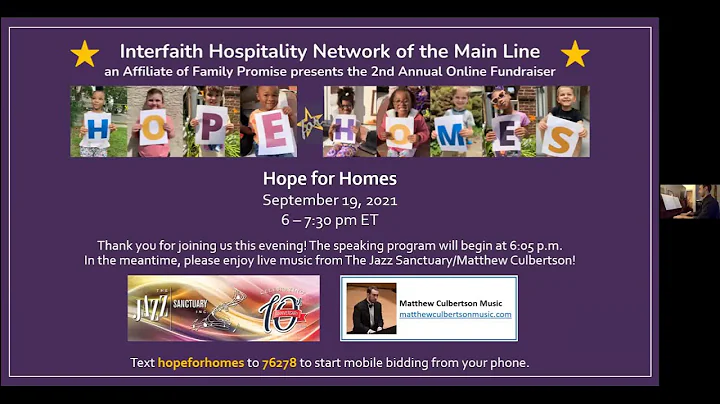 IHN-ML Hope for Homes 2021: Full Program