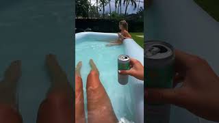 DIY summer pool day 🩵 #summer #poolday #vlog