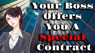 Your Boss Offers You A Special Contract [F4M][FDom][Good Boy][Kinda Spicy]