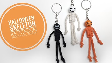 HALLOWEEN SKELETON KEYCHAIN | Brelok Halloween | Macrame