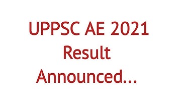 UPPSC AE 2021 | Result Declared | Interview plan