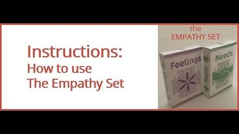Instructions: How to use The Empathy Set