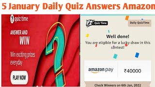 Amazon Daily Quiz Answers Participate In Quiz And Chance To Win Amazon Pay Balance. 5th January 2022