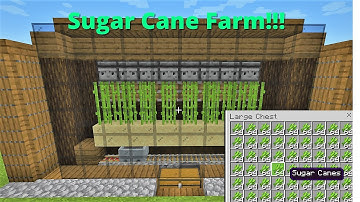 SIMPLE 1.20 FAST AUTOMATIC SUGARCANE FARM TUTORIAL in Minecraft Bedrock (MCPE/Xbox/PS4/Switch/PC)