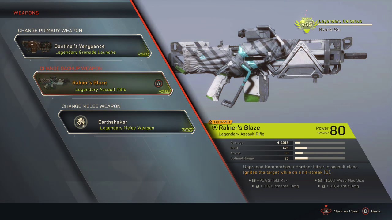 Anthem Colossus Hybrid Build