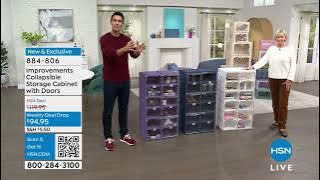 Improvements Collapsible Storage Cabinet with Doors