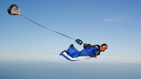 Slow-Motion Wingsuit Parachute Deployment