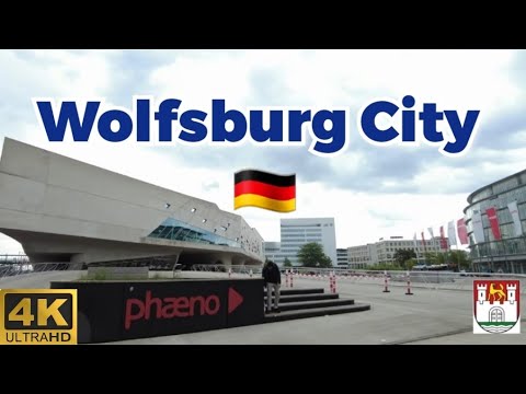 4K Germany City Wolfsburg Walk in Tour 🇩🇪 Ultra HD 60fps 2023