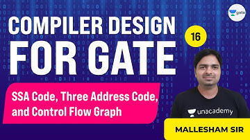 SSA Code, Three Address Code, and Control Flow Graph | Compiler Design | Lec 16 | Mallesham Devasane