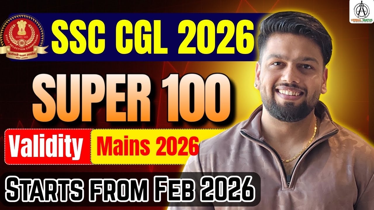 SUPER 100 2026 ! ANNOUCEMENT PAID BATCH FOR SSC CGL 2026 MATHS BY ABHAS ...