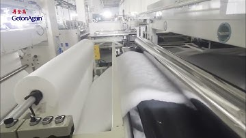 Carding Production Line+Multi-needle Quilting Machine #wadding #polyester #fiber #fibre #carding