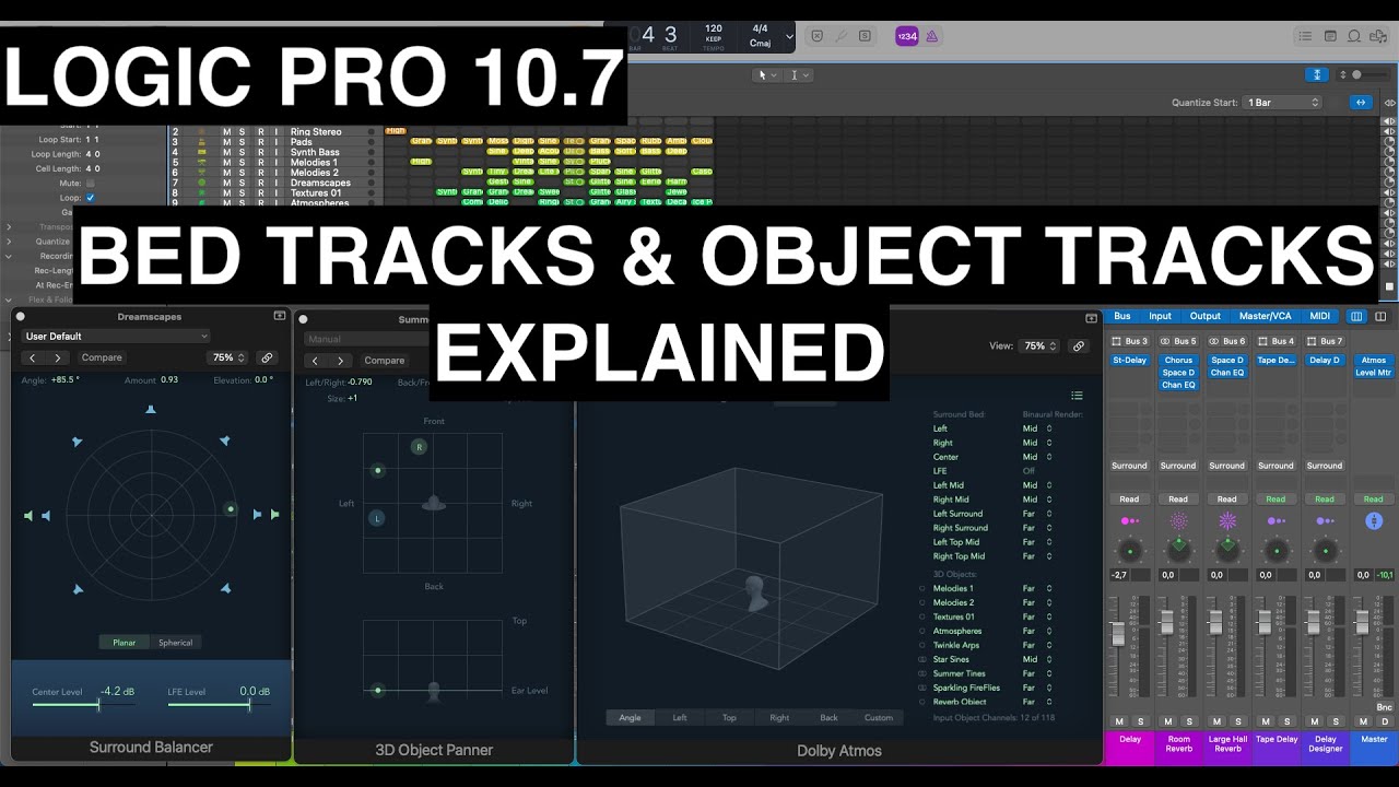 LOGIC PRO 10.7 BED TRACKS AND OBJECT TRACKS OVERVIEW AND
