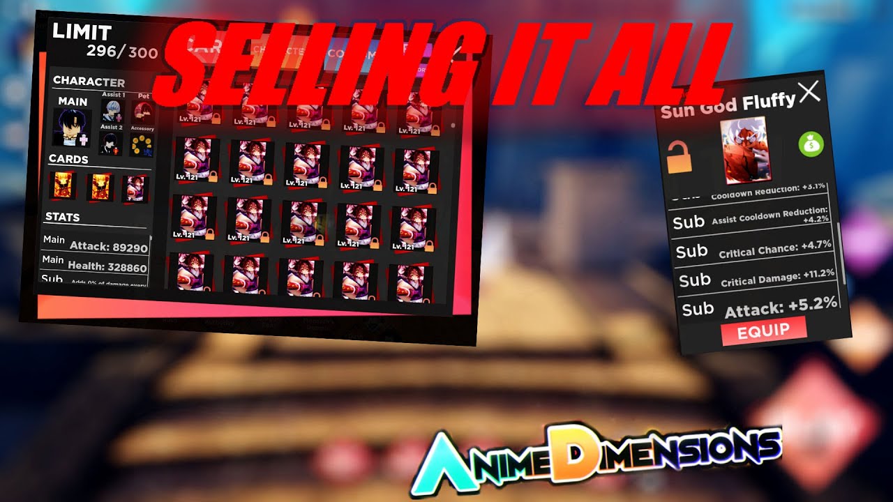 SELLING 100 MYTHIC CARDS IN ANIME DIMENSIONS YouTube