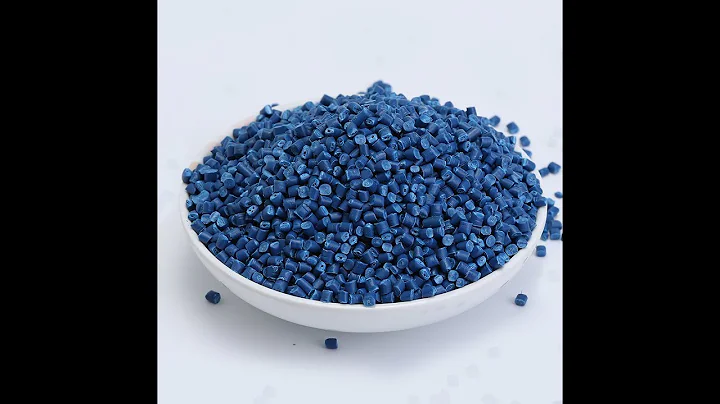 recycled blue HDPE granules
