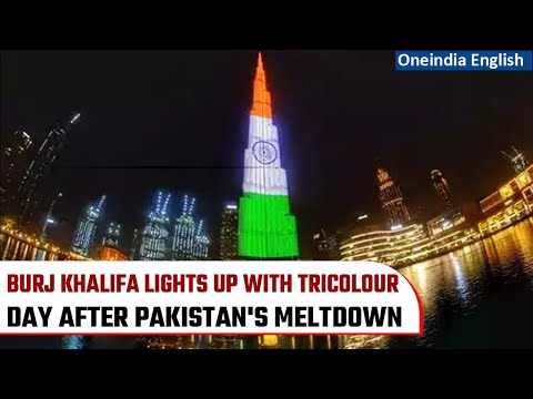 Indian flag displayed at Burj Khalifa after Pakistani flag wasn’t displayed on time | Oneindia News