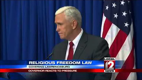 Indiana governor wants "to clarify" Religious Freedom Law