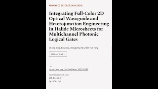 Integrating Full Color 2D Optical Waveguide and Heterojunction Engineering in Ha