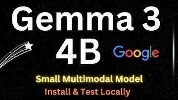 Gemma-3 4B Vision and Text Model - Install Locally